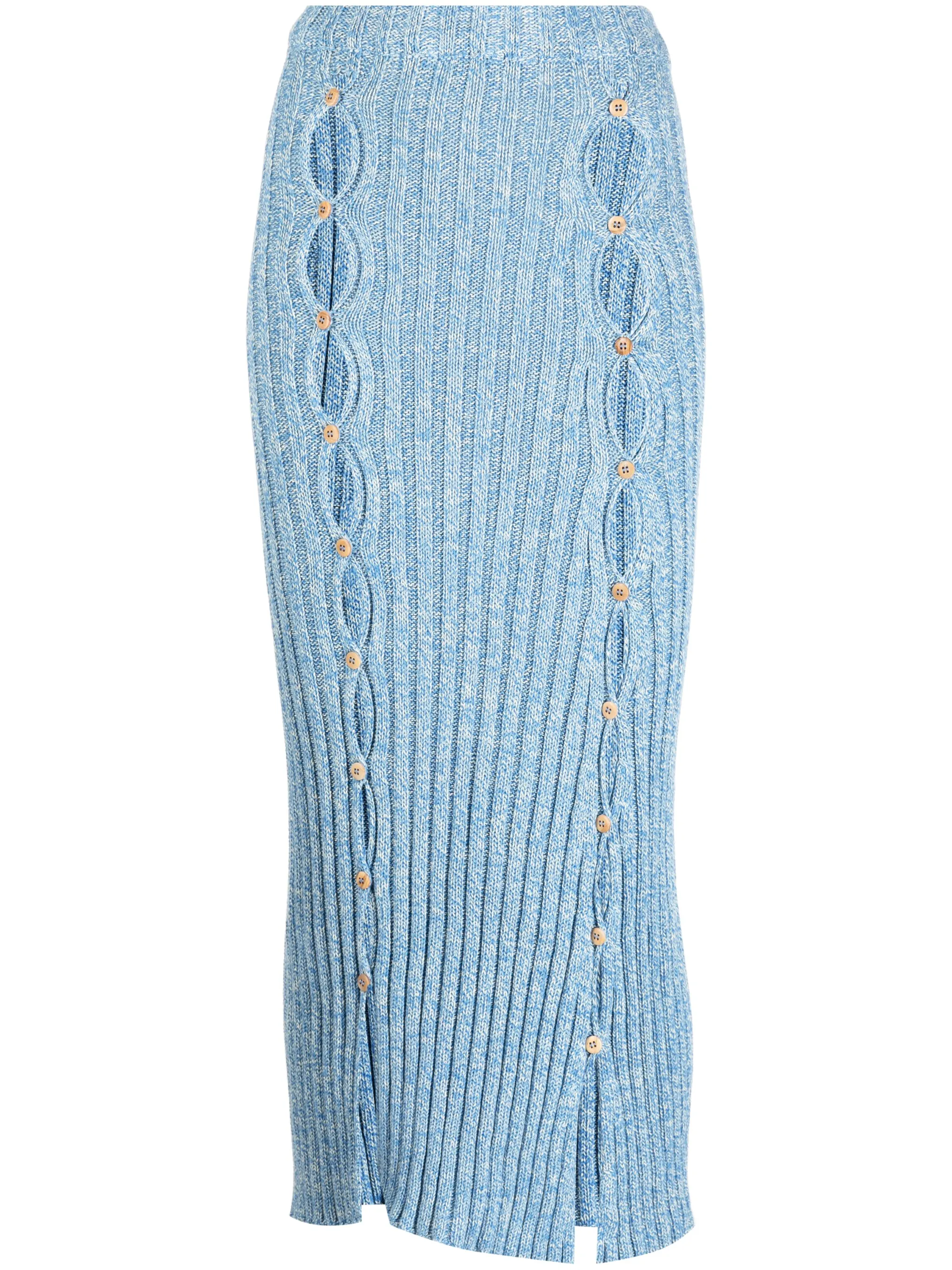 

Юбка миди из органического хлопка Baserange, синий