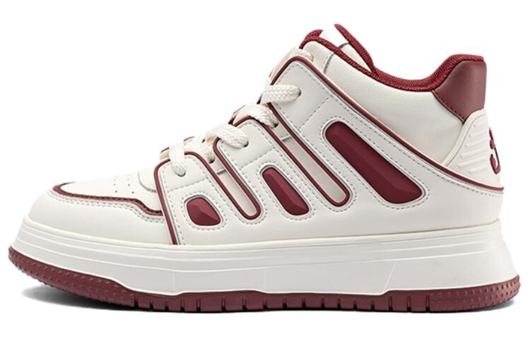 

Кеды, скейтборд обувь женская высокая с белым верхом Aokang, кремовый