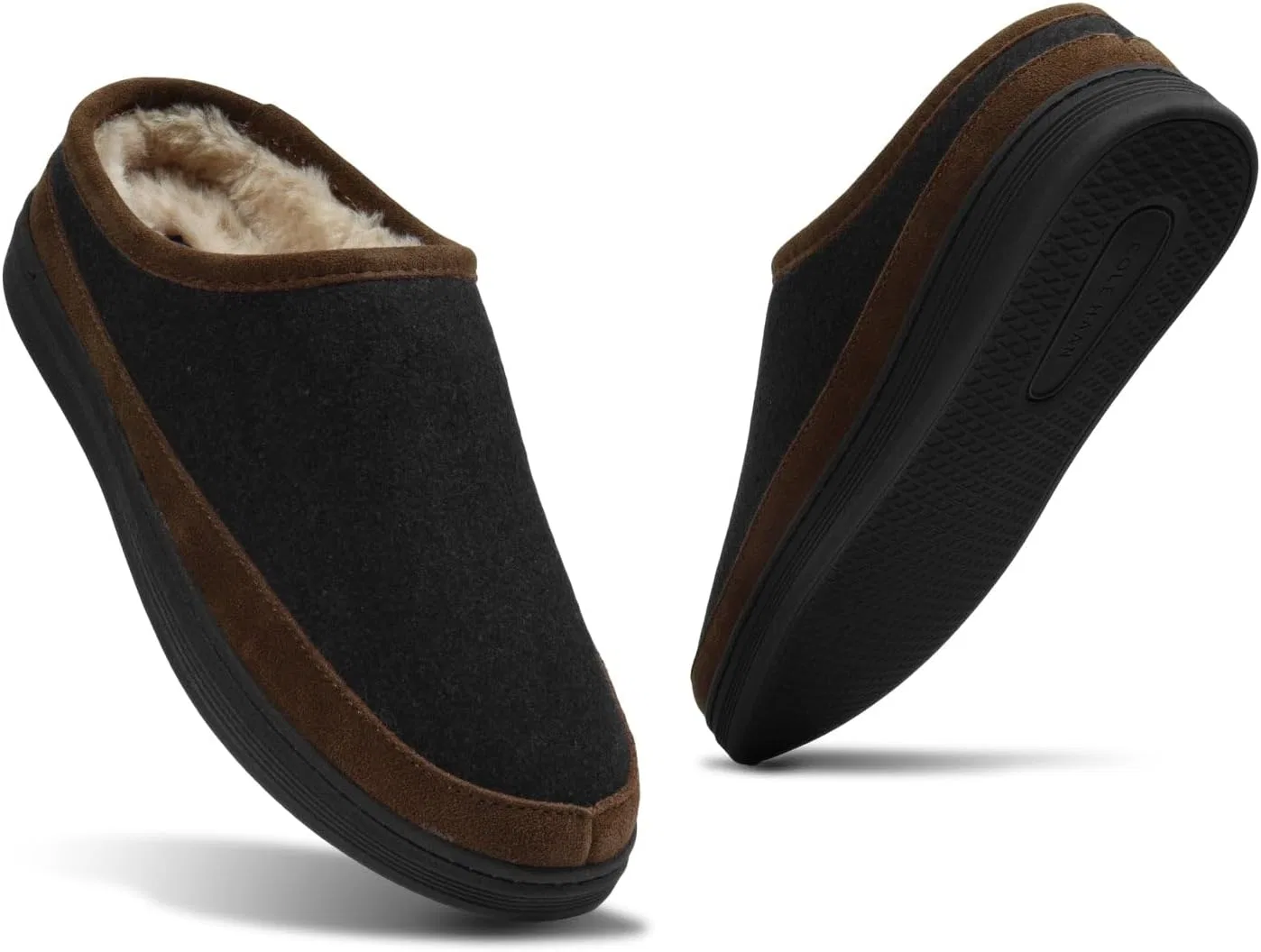 Мужские легкие и удобные прогулочные тапочки Cole Haan, Caviar