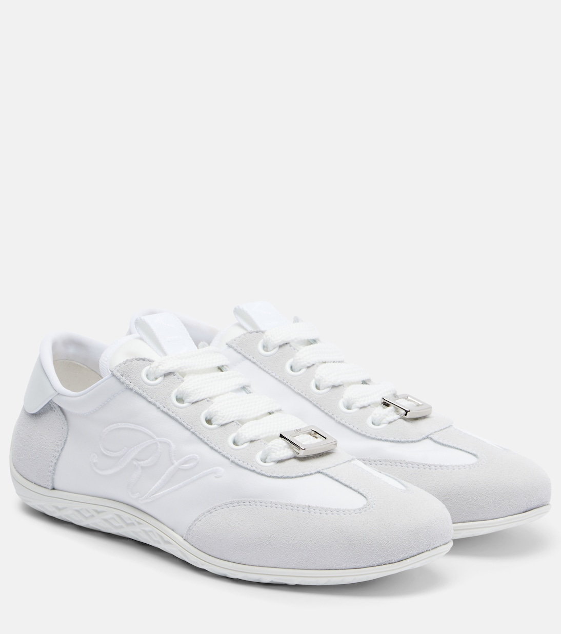Кроссовки Viv Low с замшевой отделкой Roger Vivier, Bianco