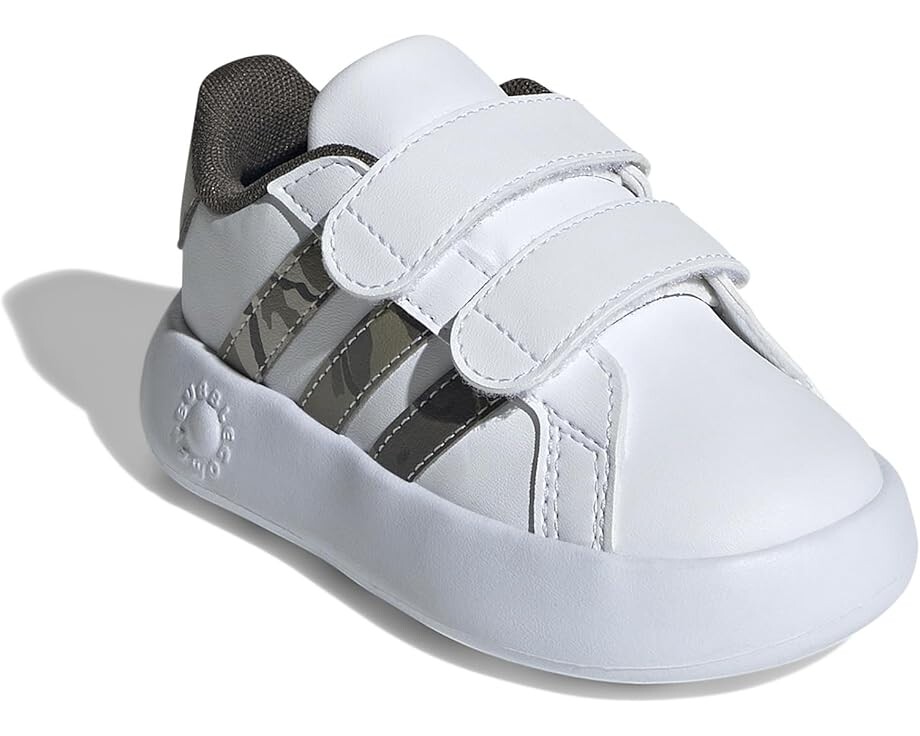 

Кроссовки adidas Kids Grand Court 2.0, цвет White/Olive Strata/Putty Grey