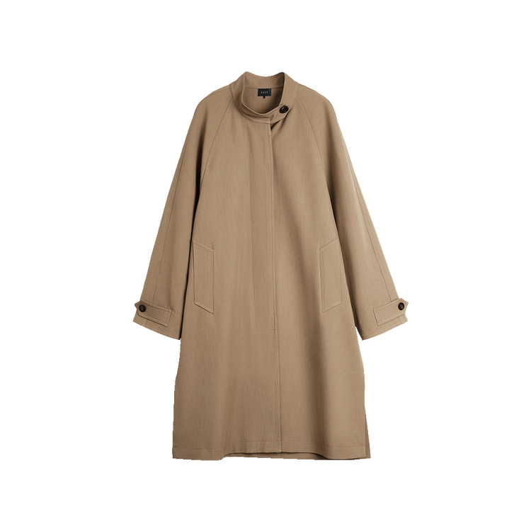 

ELLE Тренч женский Khaki Stand Collar тонкий Others