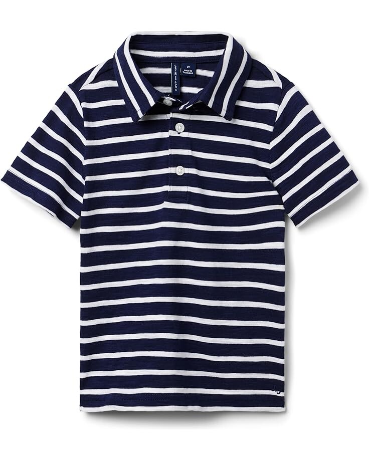 

Поло Janie and Jack Slub Striped Polo, разноцветный
