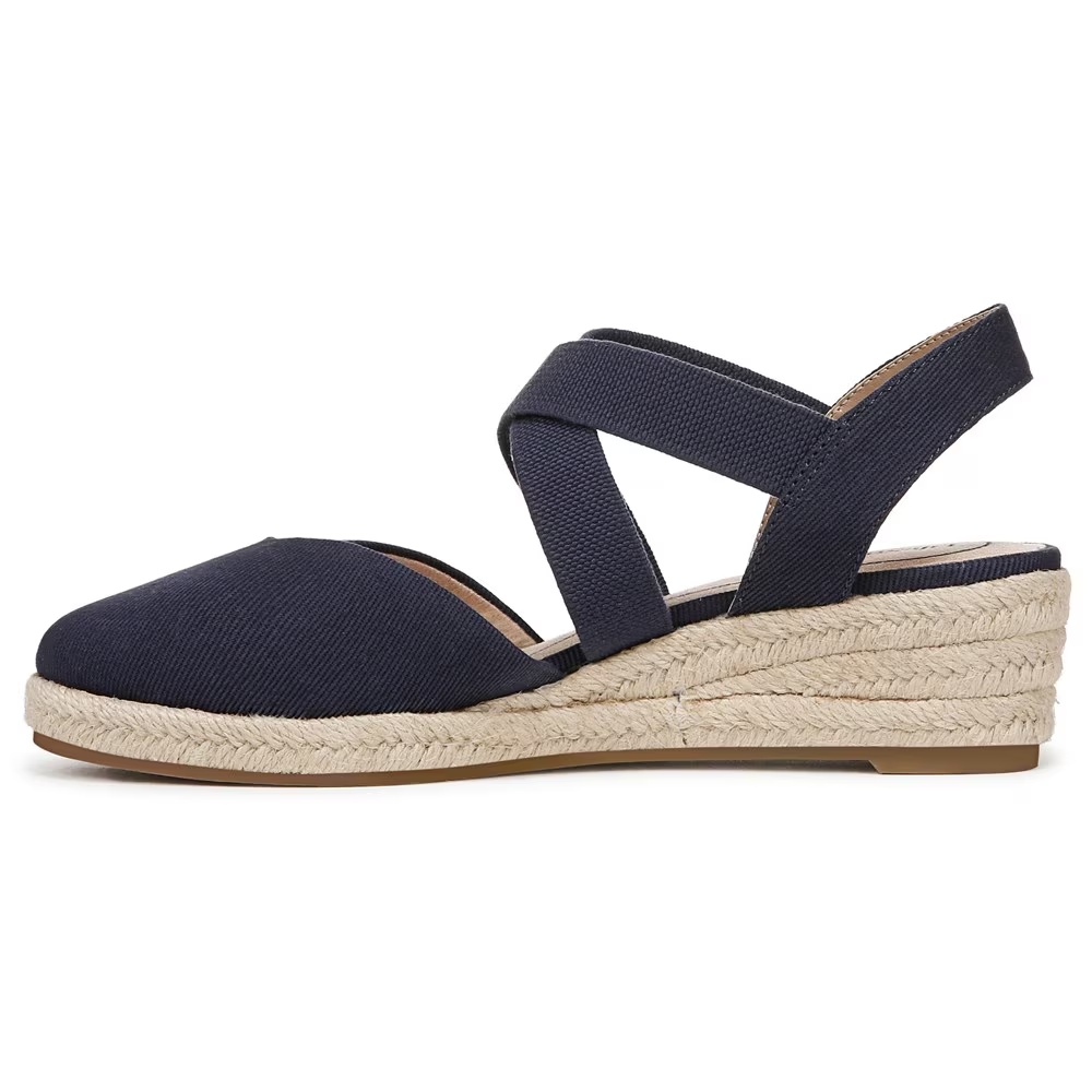 Туфли на танкетке Kimball espadrille wedge Lifestride, lux navy fabric — фото 4