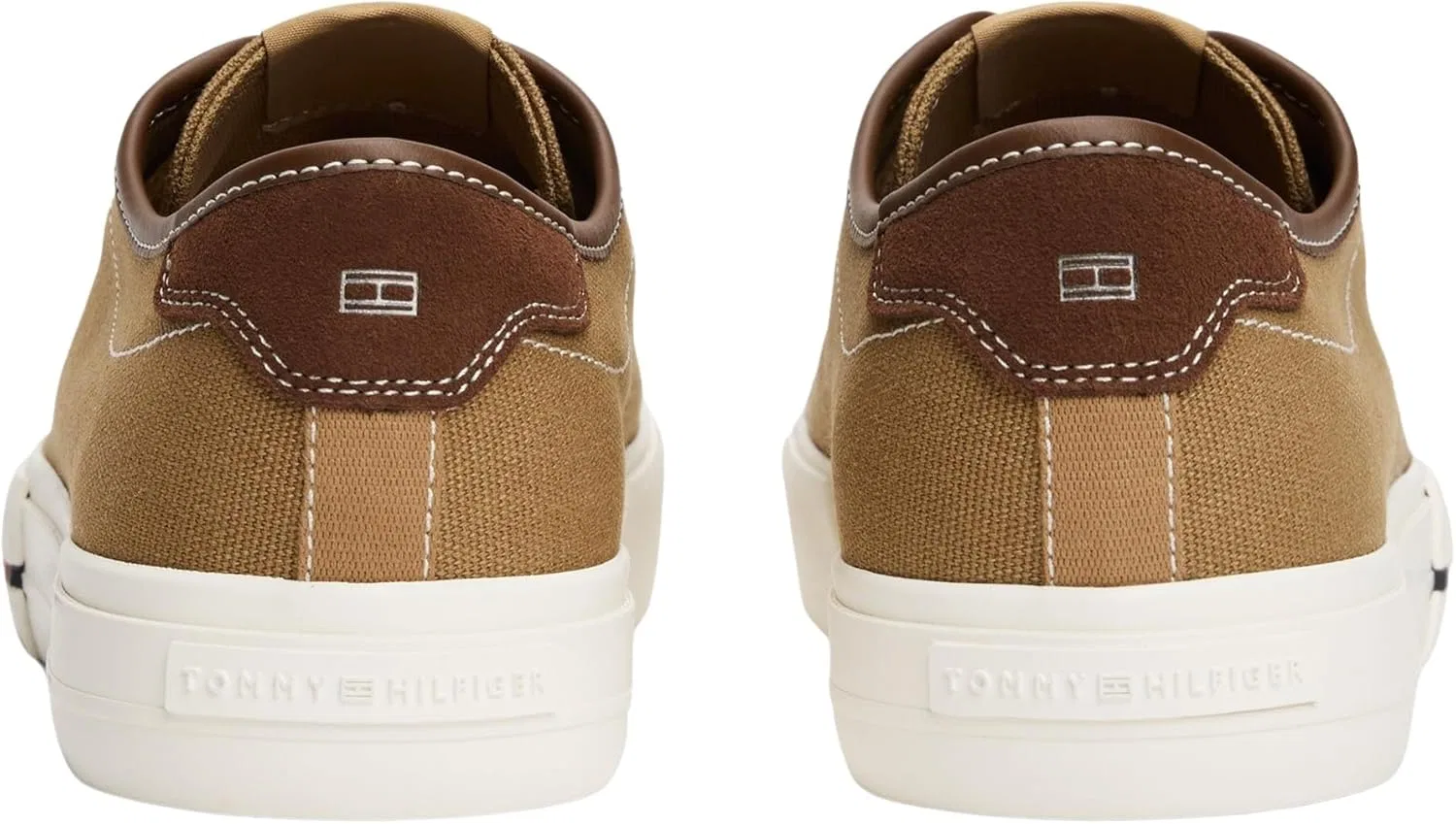 Мужские низкие кроссовки Tommy Hilfiger Th Hi Vulc Street Canvas Fm0fm05515, Brown Rooted Brown — фото 3
