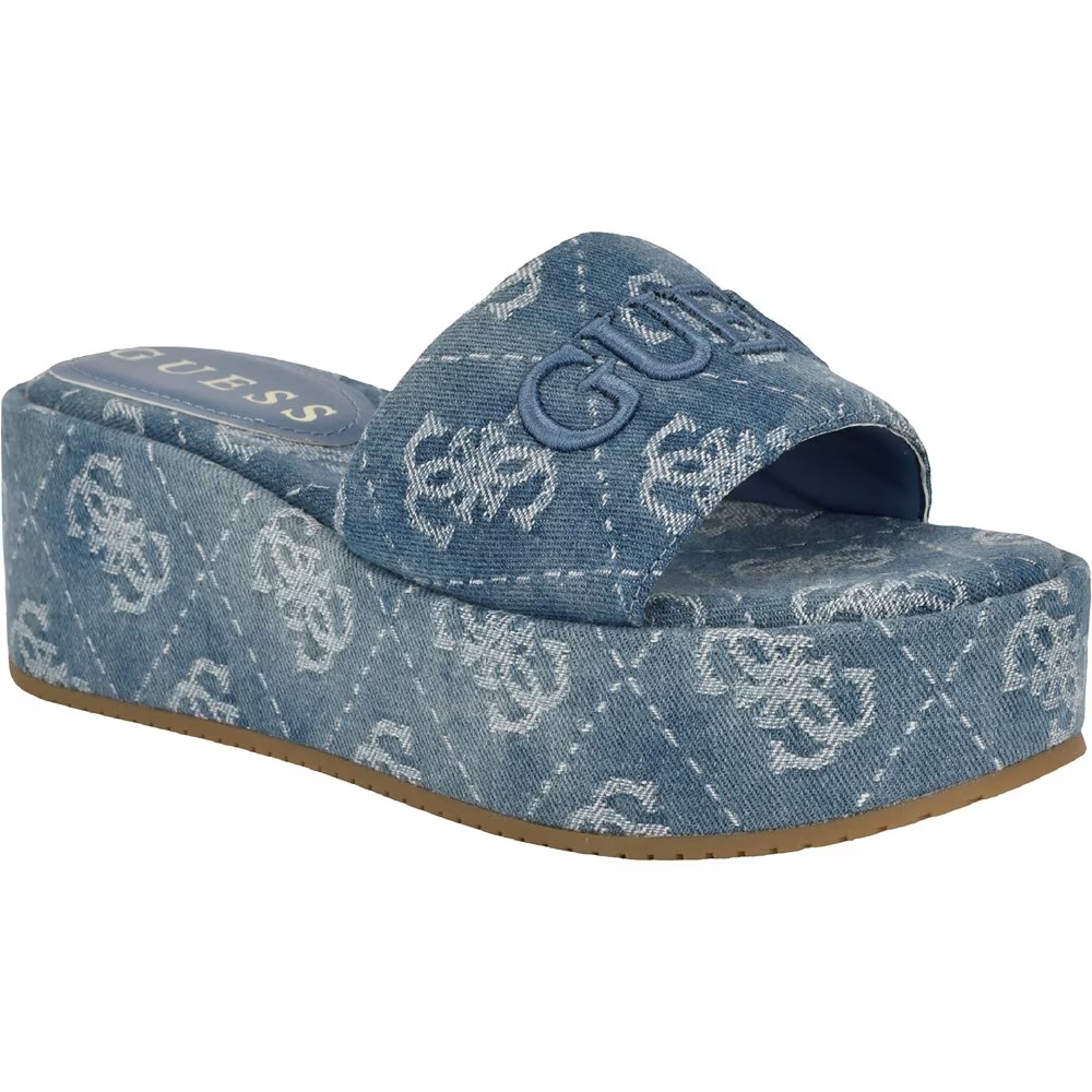 Платформа-слайд сандалии Guess, blue denim