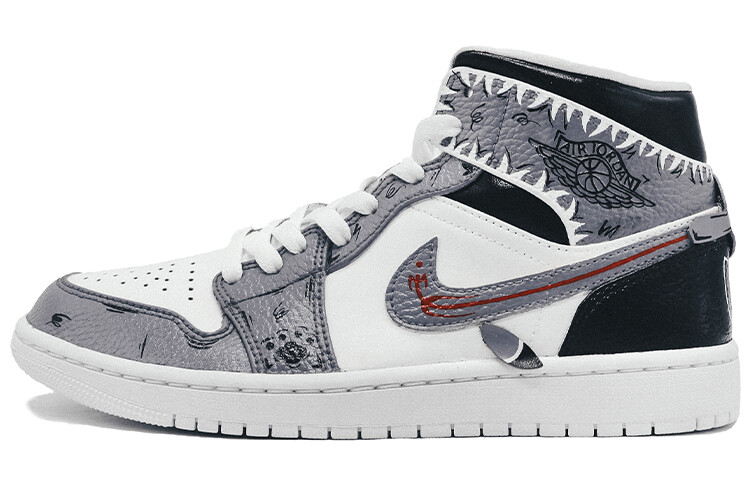

Кроссовки Air Jordan 1 Vintage Basketball Shoes Women's High-Top Pure White