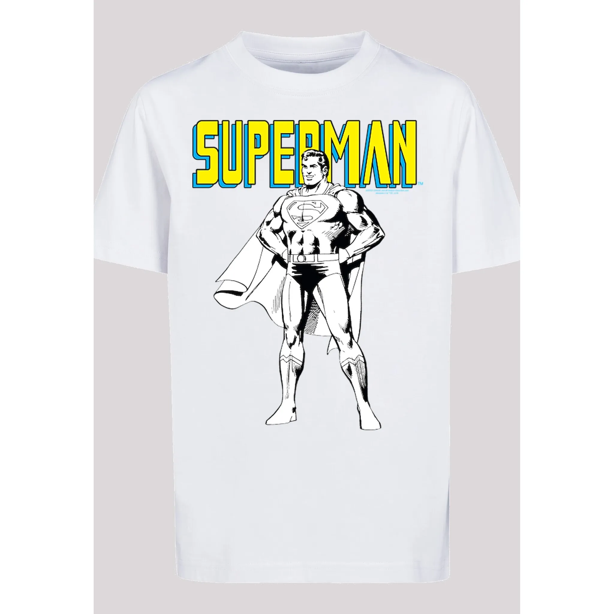 

F4NT4STIC Футболка с коротким рукавом «F4NT4STIC Kids Superman Mono Action Pose с детской базовой футболкой», белый