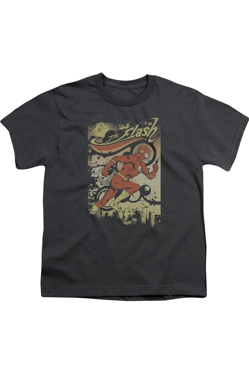 

Футболка с коротким рукавом DC Comics Flash "Просто пролетаю" для детей Gildan, Charcoal