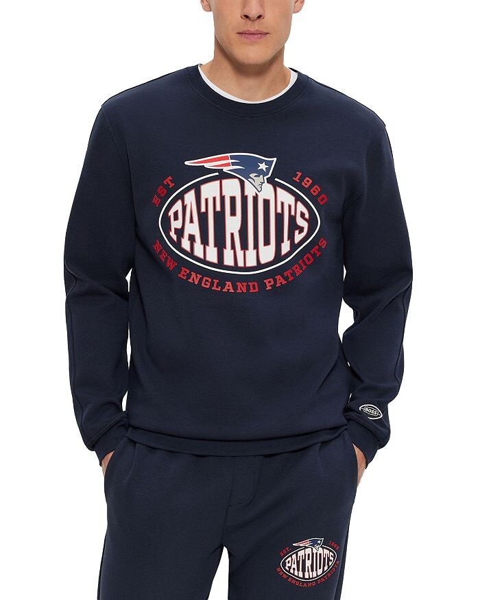 

Толстовка с круглым вырезом BOSS x NFL New England Patriots, синий