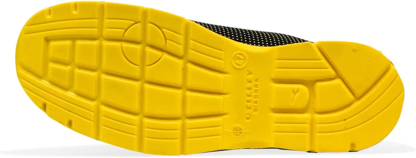 Рабочие кроссовки Utility Diadora - низкие рабочие кроссовки Run Text Low S1P SRC ESD для мужчин и женщин, C0401 Black Yellow Utility — фото 4