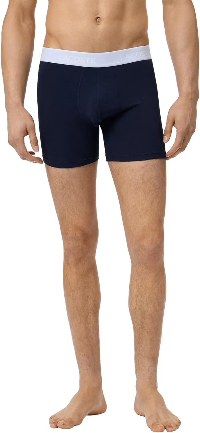 Боксеры Lacoste Cotton Stretch Essentials, набор из 5 пар, темно-синий — фото 4