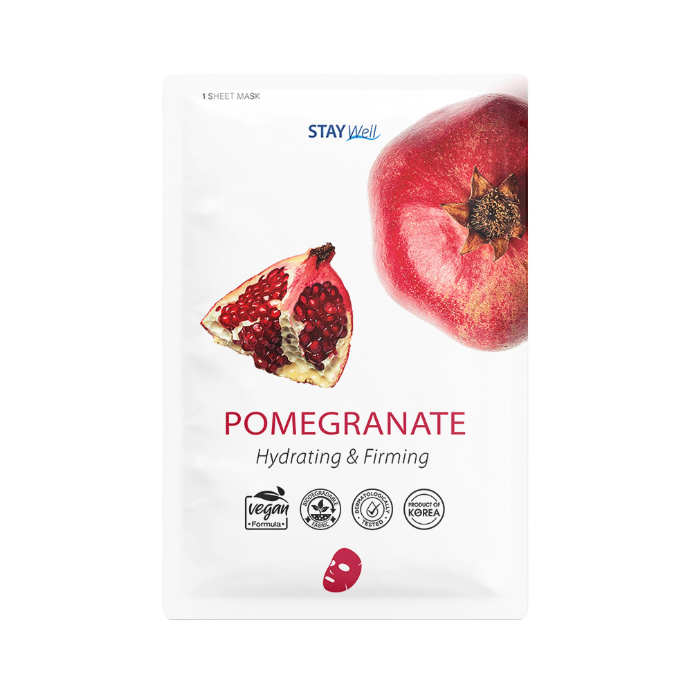 

Тканевая маска для лица vegan sheet mask - pomegranat Stay Well, вес 20 гр.