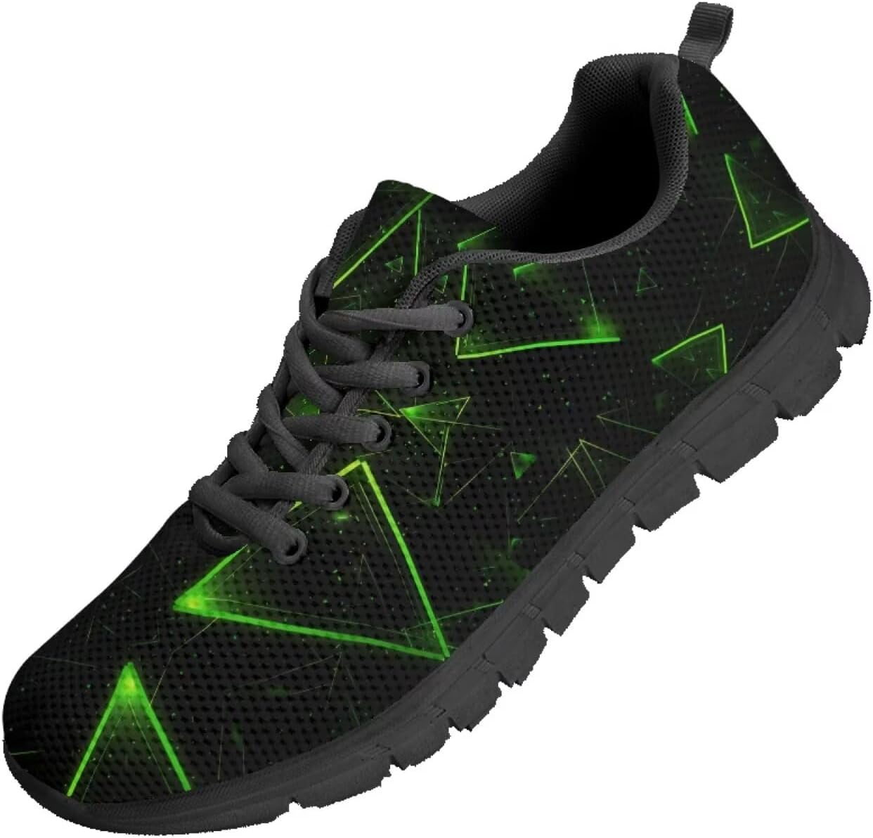 

Кроссовки Funnydude Funny Print для мужчин осенние легкие удобные для тренировок, Neon Triangle