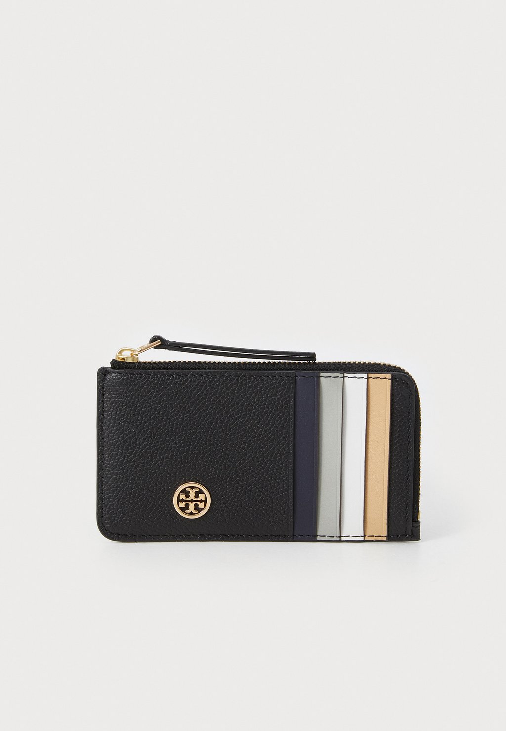 

Кошелек ROBINSON PEBBLED ZIP CARD CASE Tory Burch, черный