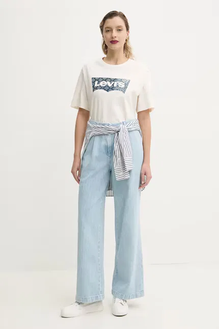 Футболка Graphic Crewneck Levi's, бежевый — фото 2