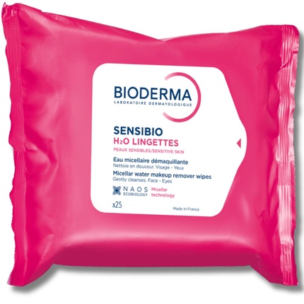 

Салфетки для снятия макияжа Sensibio H2O Micelle Solution 25 шт. Без запаха Bioderma