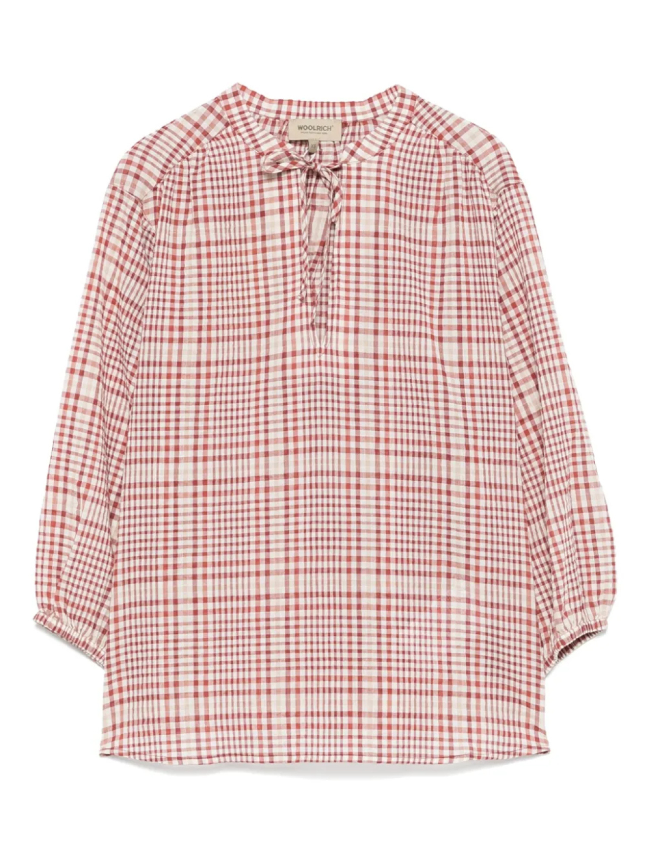 

Клетчатая блузка Woolrich, белый