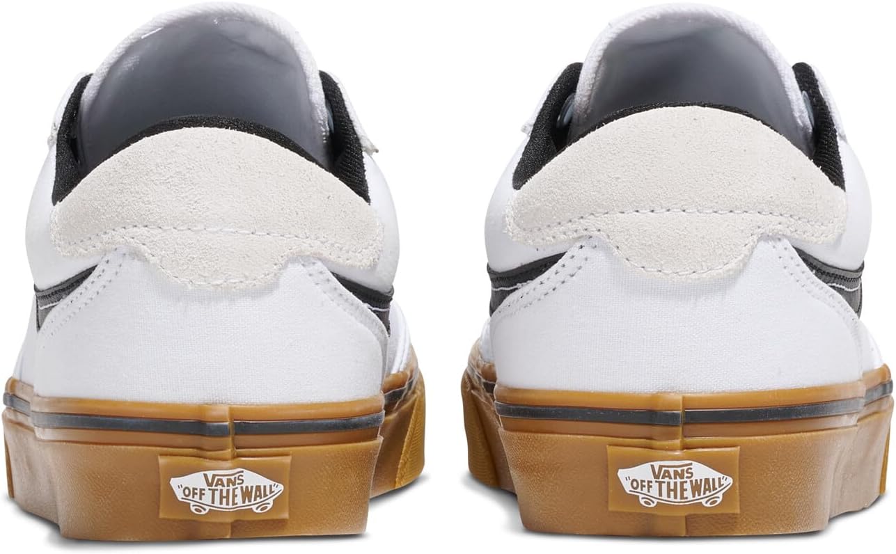 Vans Mens Brooklyn Ls Shoe | Кроссовки Low-top для повседневной носки, прогулок, работы и моды, Canvas Gum White/Black — фото 3