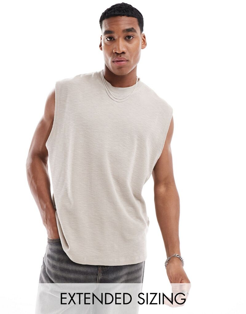 

Объемный топ без рукавов с круглым вырезом ASOS DESIGN