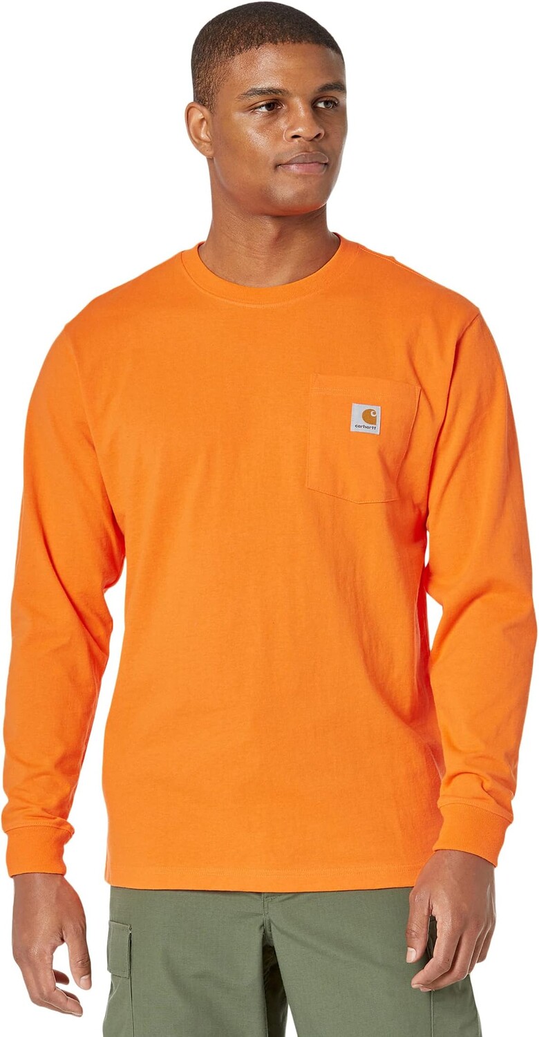 

Футболка с карманами для рабочей одежды L/S Carhartt, цвет Brite Orange