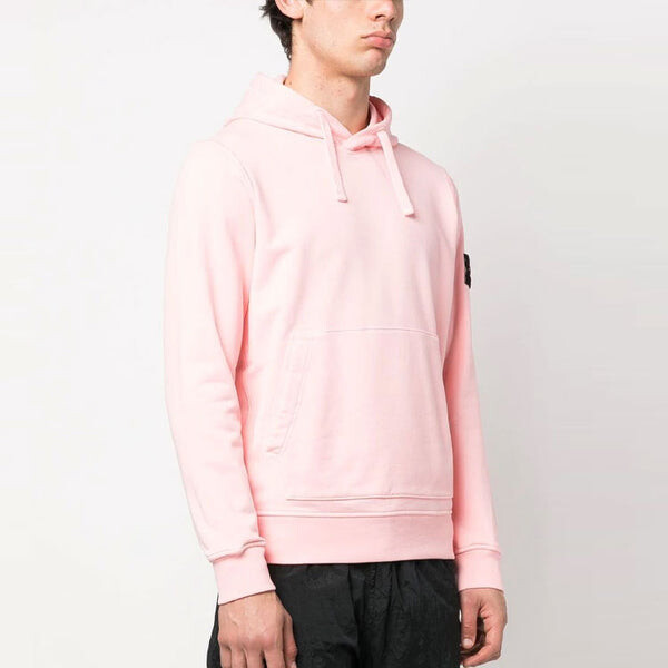 Толстовка garment dyed popover hoodie 'pink' Stone Island, розовый — фото 4