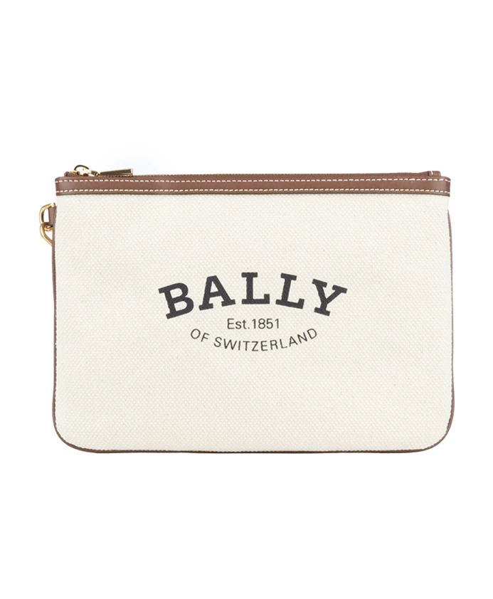 

Элегантный клатч бордового цвета Bally, белый