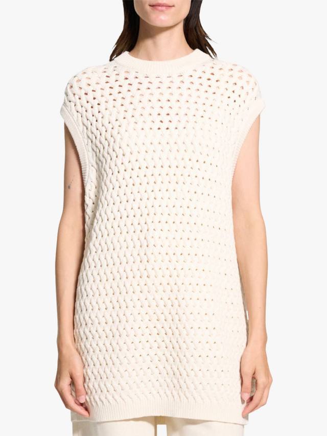 

Топ-бюстье с рельефным узором Theory, White