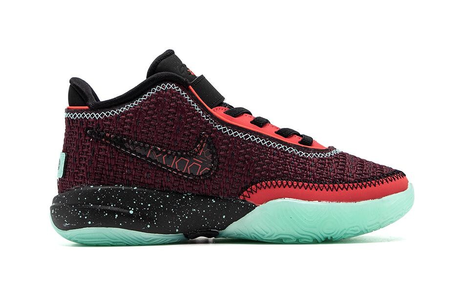 Детские баскетбольные кроссовки Nike Lebron 20 PS, Red, black, green — фото 2