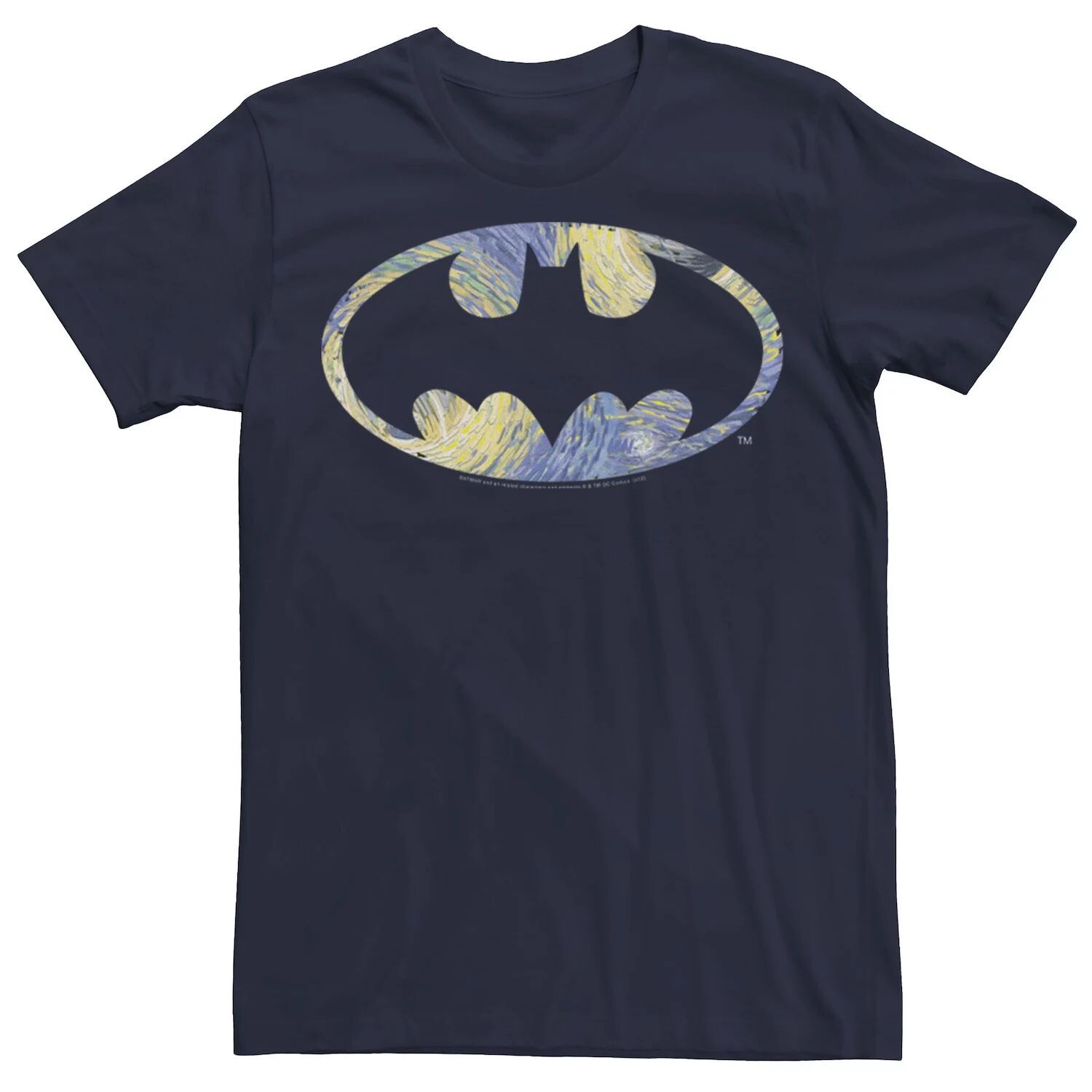

Мужская футболка с логотипом Batman Starry Night, Синяя DC Comics, синий