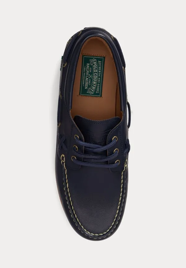Кожаные лодочные туфли ranger Polo Ralph Lauren, Hunter Navy — фото 4