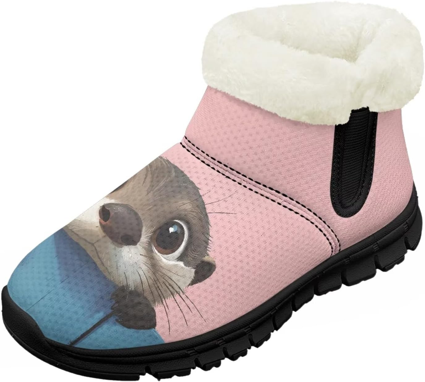 

Детские зимние ботинки для девочек с меховой подкладкой, с короткой подошвой, противоскользящие, легкие уличные теплые ботинки для малышей Pointodoor, Otters