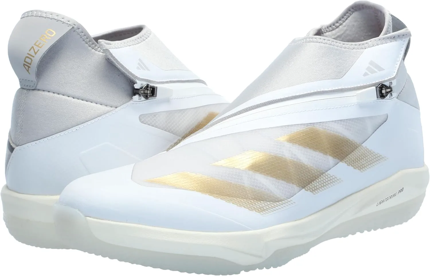 Мужские бейсбольные кроссовки Adidas Adizero Impact + Turf Trainer, белый/металлик/светло-серый — фото 3