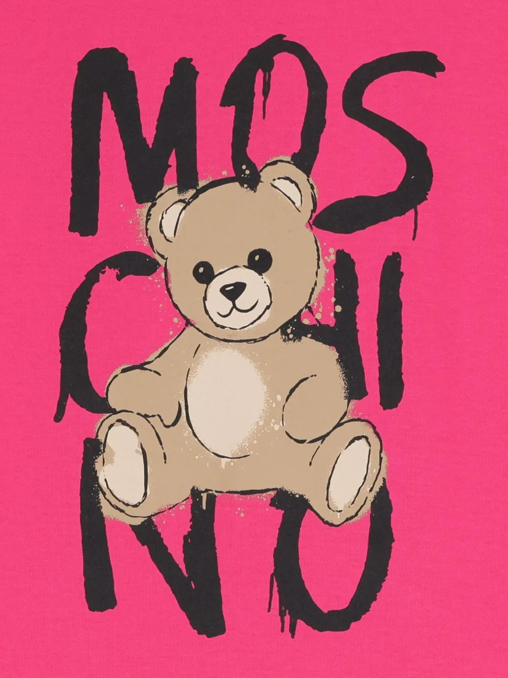 Платье-футболка с логотипом Moschino Kids, розовый — фото 3