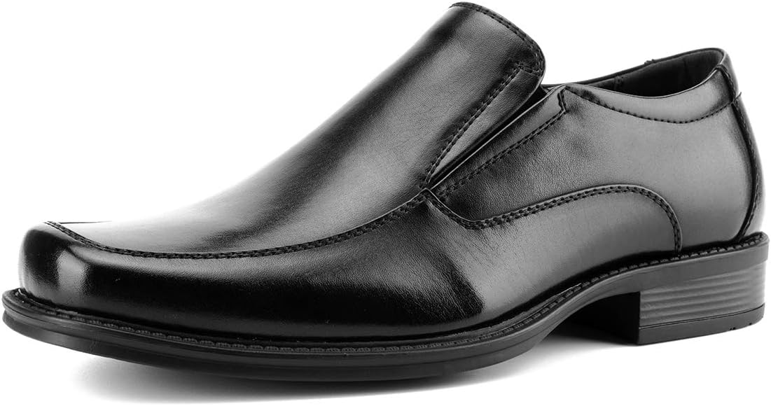 

Мужские слипоны Temeshu, формальные туфли, квадратный носок, современные деловые оксфорды DS10, черный