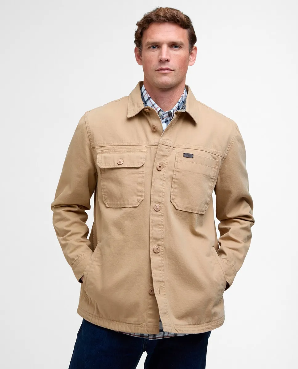 

Мужская рубашка на пуговицах из парусиновой ткани Barbour, бежевый