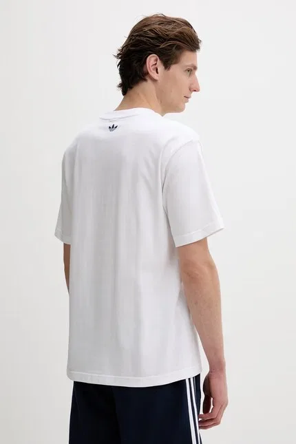 Футболка из хлопка T-shirt bawełniany Adidas Originals, белый — фото 3
