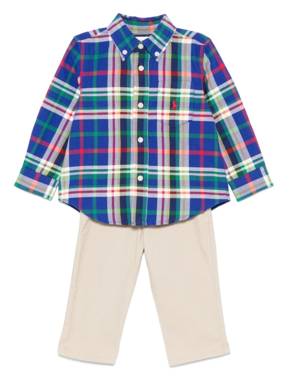 

Ralph Lauren Kids клетчатые брюки чинос Oxford, синий