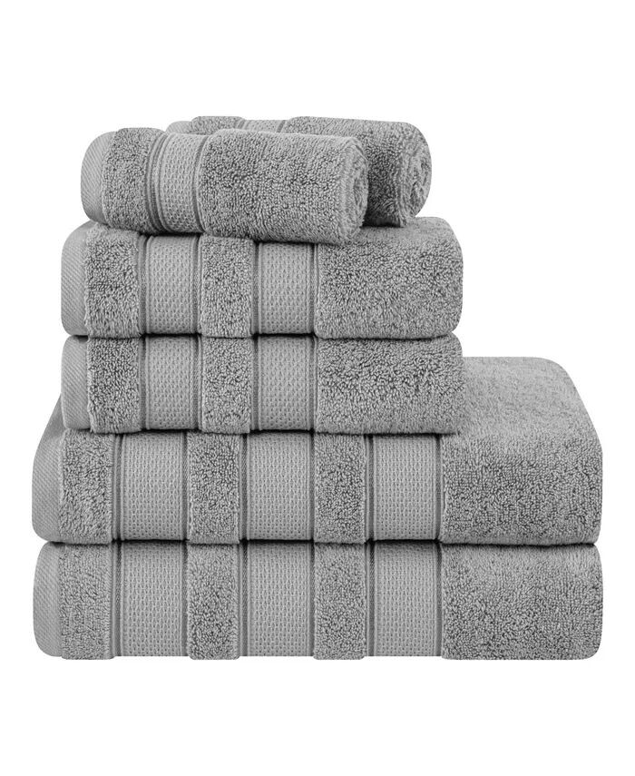 

Набор банных полотенец Salem Premium из 100% турецкого хлопка, 6 предметов American Soft Linen, серебро