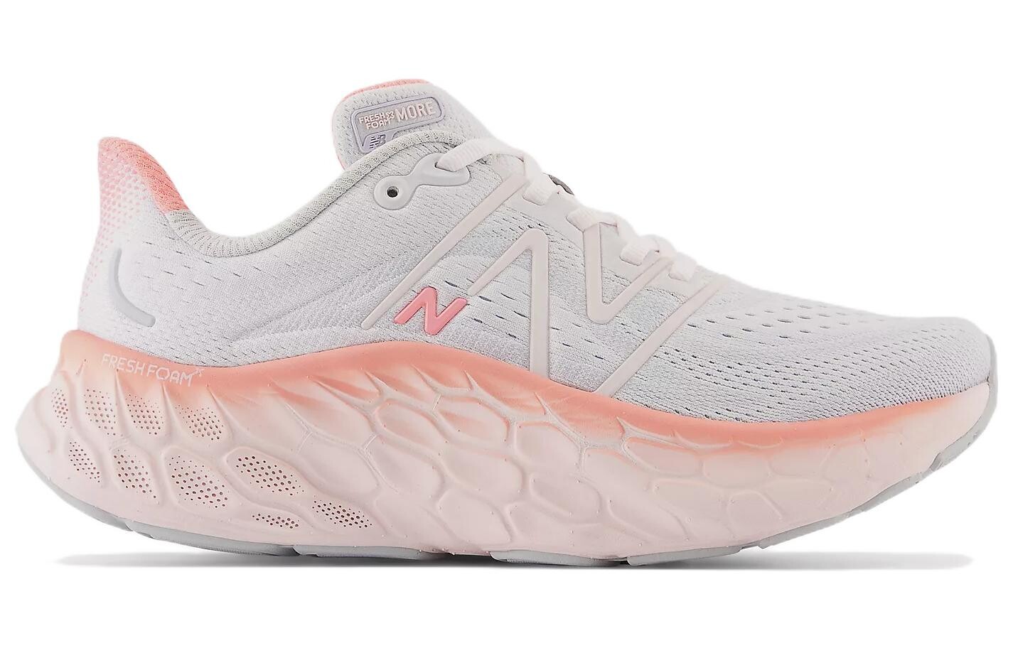 Кроссовки New Balance Fresh Foam X More V4, серый/розовый — фото 2