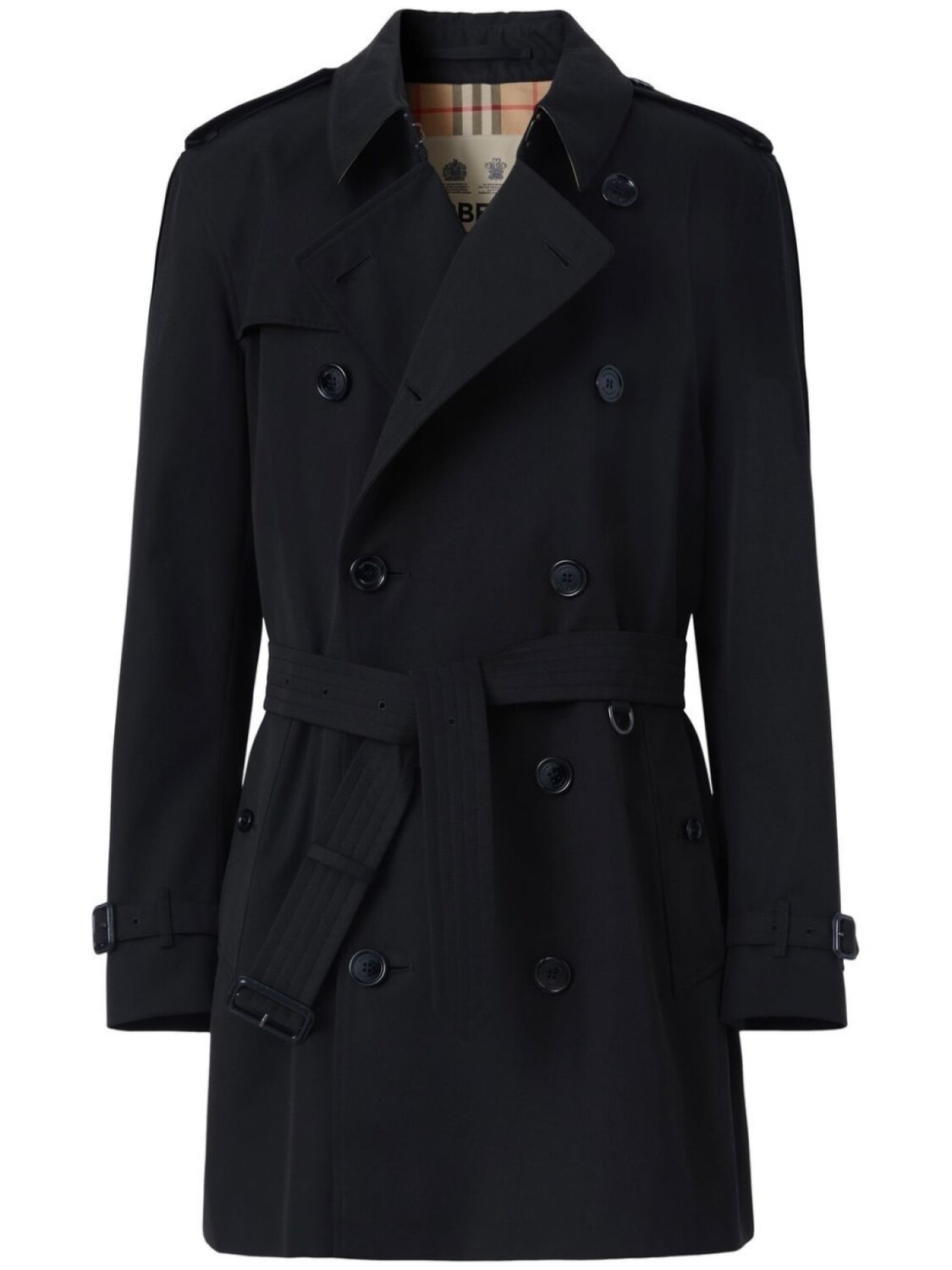 

Тренч The Short Kensington Heritage Burberry, черный