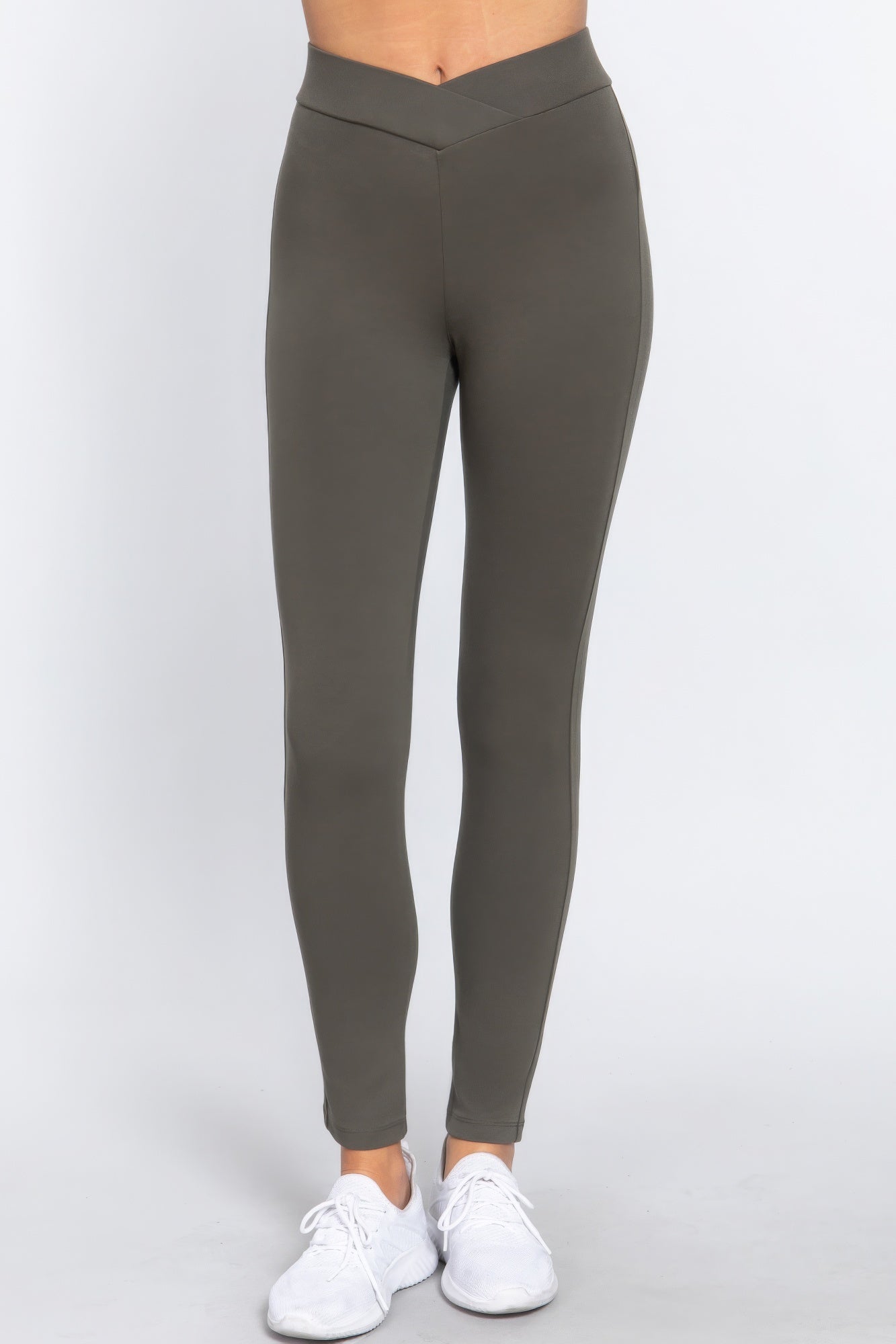 

FASHNZFAB Брюки понте средней посадки, цвет new olive