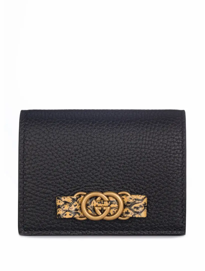

Кожаное портмоне Interlocking G Gucci, черный