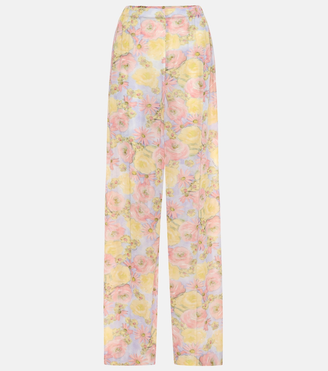 

Широкие брюки из цветочного джерси Prada, Glicine