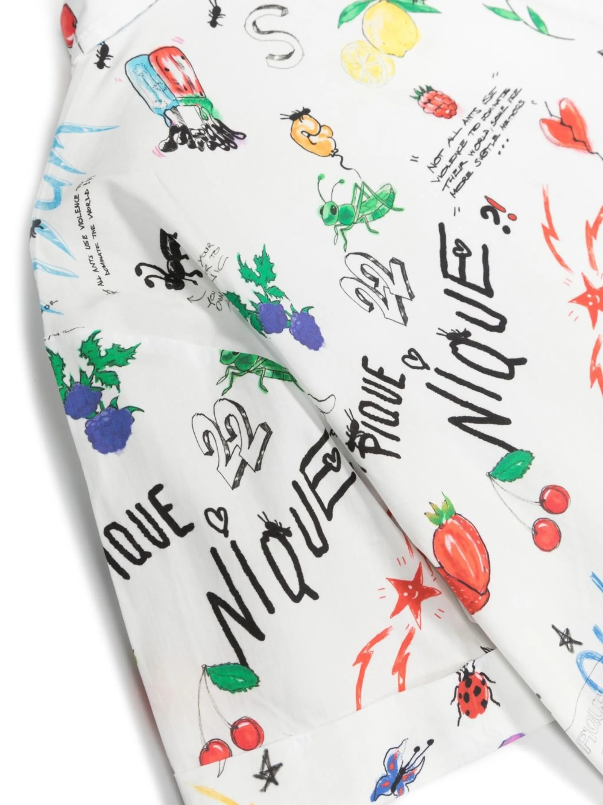 Укороченная блузка с графичным принтом Msgm Kids, белый — фото 3