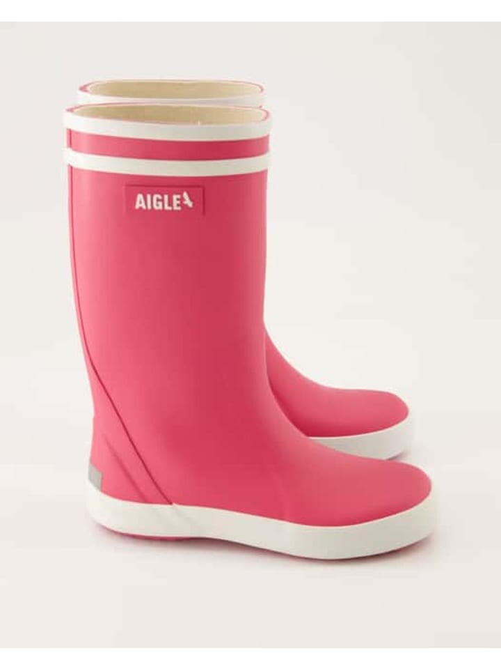 Женские резиновые сапоги Aigle с логотипом, розовый — фото 2