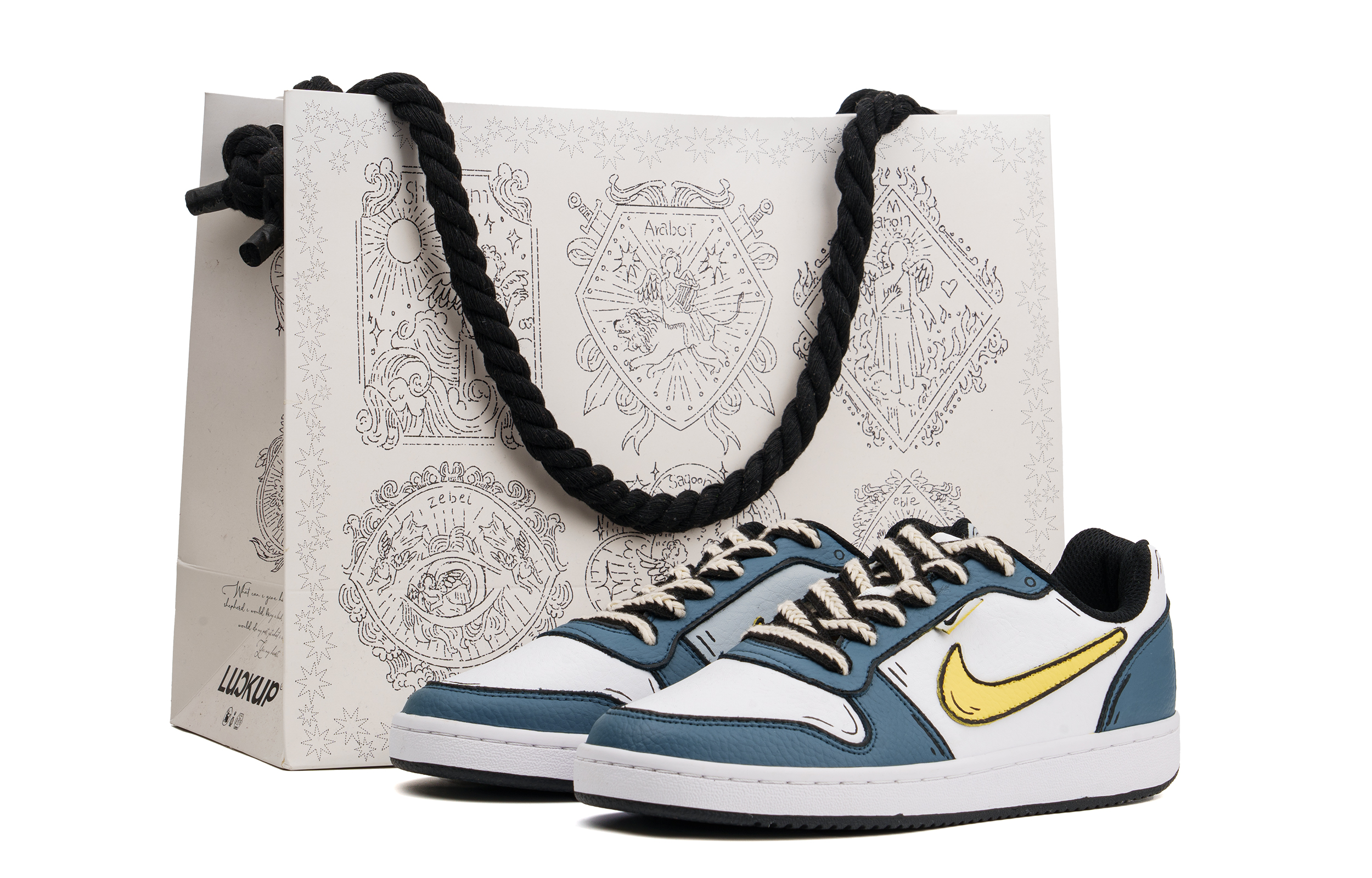 

Nike Низкие износостойкие кроссовки для скейтбординга EBERNON, мужские, черно-синие