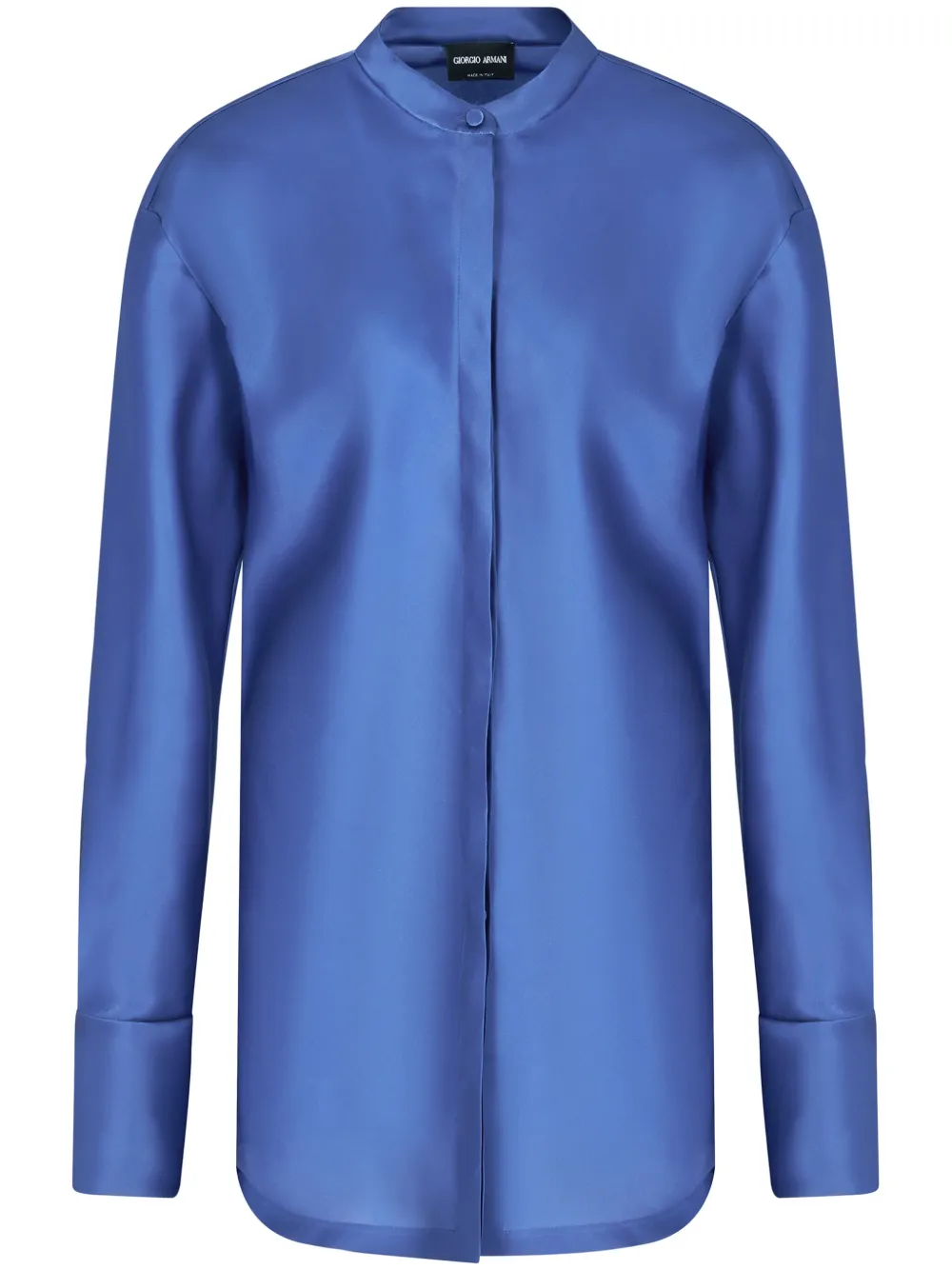 

Рубашка с воротником-стойкой GIORGIO ARMANI, синий