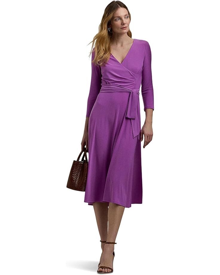 

Платье Lauren Ralph Lauren Surplice Jersey Dress, цвет Aurora Violet