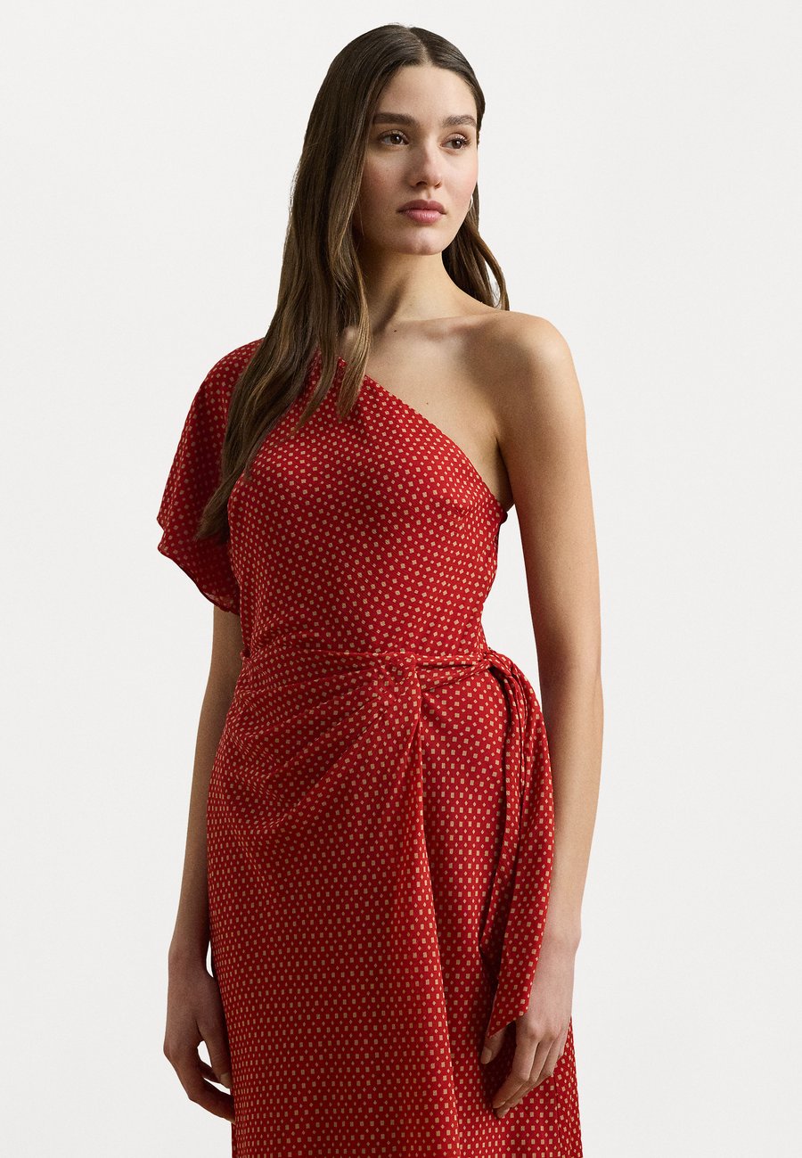 

Платье Lauren Ralph Lauren Geo Print Georgette One Shoulder Dress, Red
